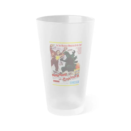 KING KONG VS GODZILLA 1962 Movie Poster - Frosted Pint Glass 16oz 16oz Frosted - Go Mug Yourself