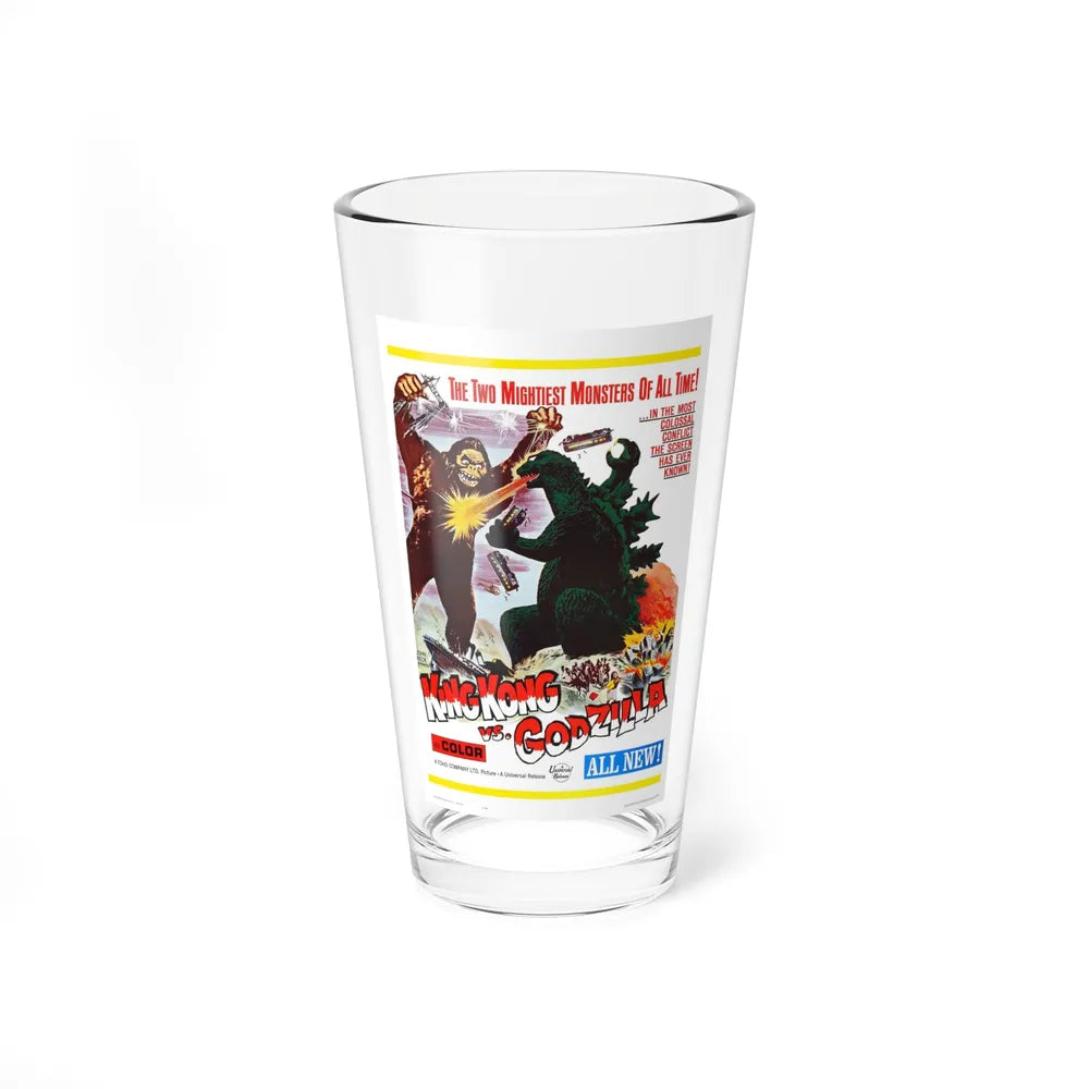 KING KONG VS GODZILLA 1962 Movie Poster - Pint Glass 16oz-16oz-Go Mug Yourself