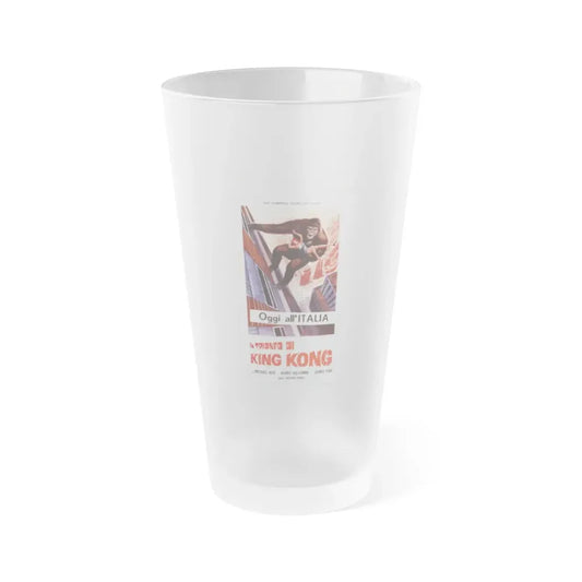 KING KONG VS GODZILLA (ITALIAN 2) 1962 Movie Poster - Frosted Pint Glass 16oz 16oz Frosted - Go Mug Yourself