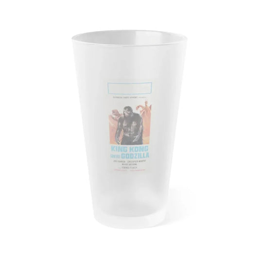 KING KONG VS GODZILLA (ITALIAN 3) 1962 Movie Poster - Frosted Pint Glass 16oz 16oz Frosted - Go Mug Yourself