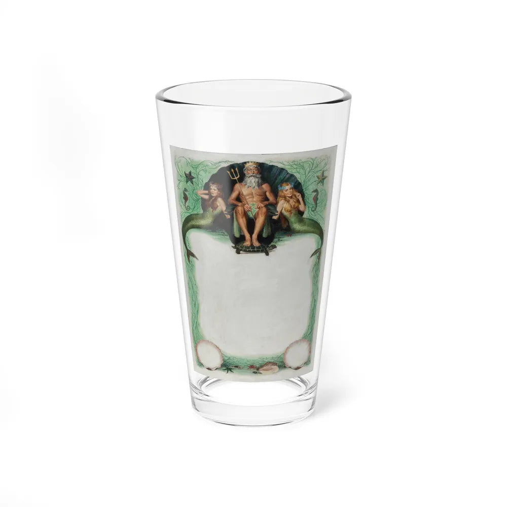 King Neptune and Mermaids, probable advertisement, 1947 - Pint Glass 16oz-16oz-Go Mug Yourself