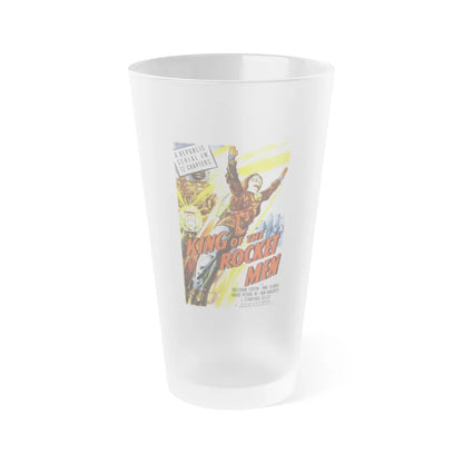 KING OF THE ROCKET MEN 1949 Movie Poster - Frosted Pint Glass 16oz-16oz-Frosted-Go Mug Yourself