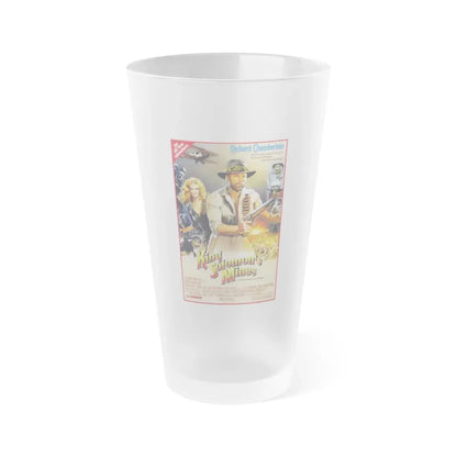 KING SOLOMONS MINES 1985 Movie Poster - Frosted Pint Glass 16oz 16oz Frosted - Go Mug Yourself