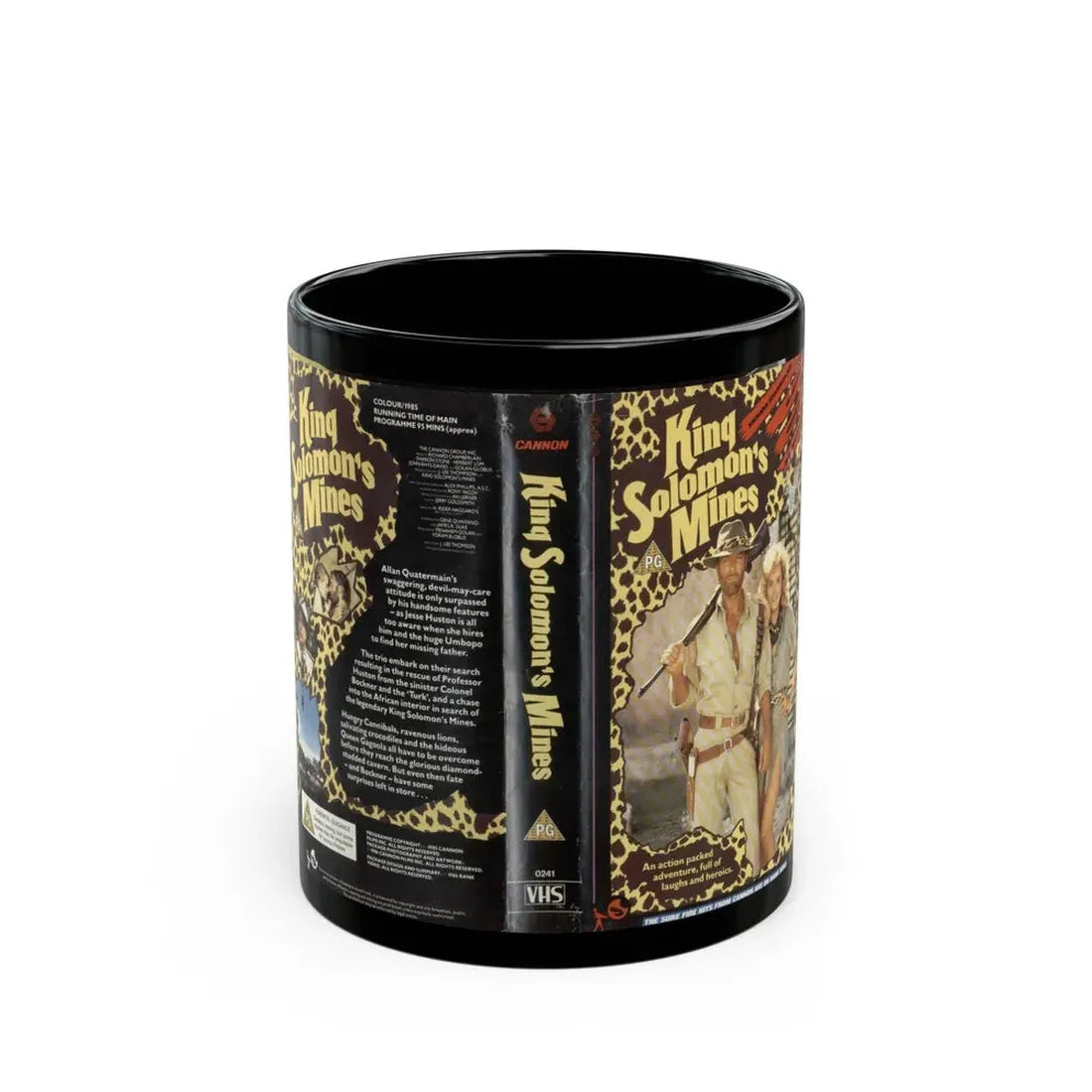 KING SOLOMONS MINES (VHS COVER) - Black Coffee Mug 11oz - Go Mug Yourself