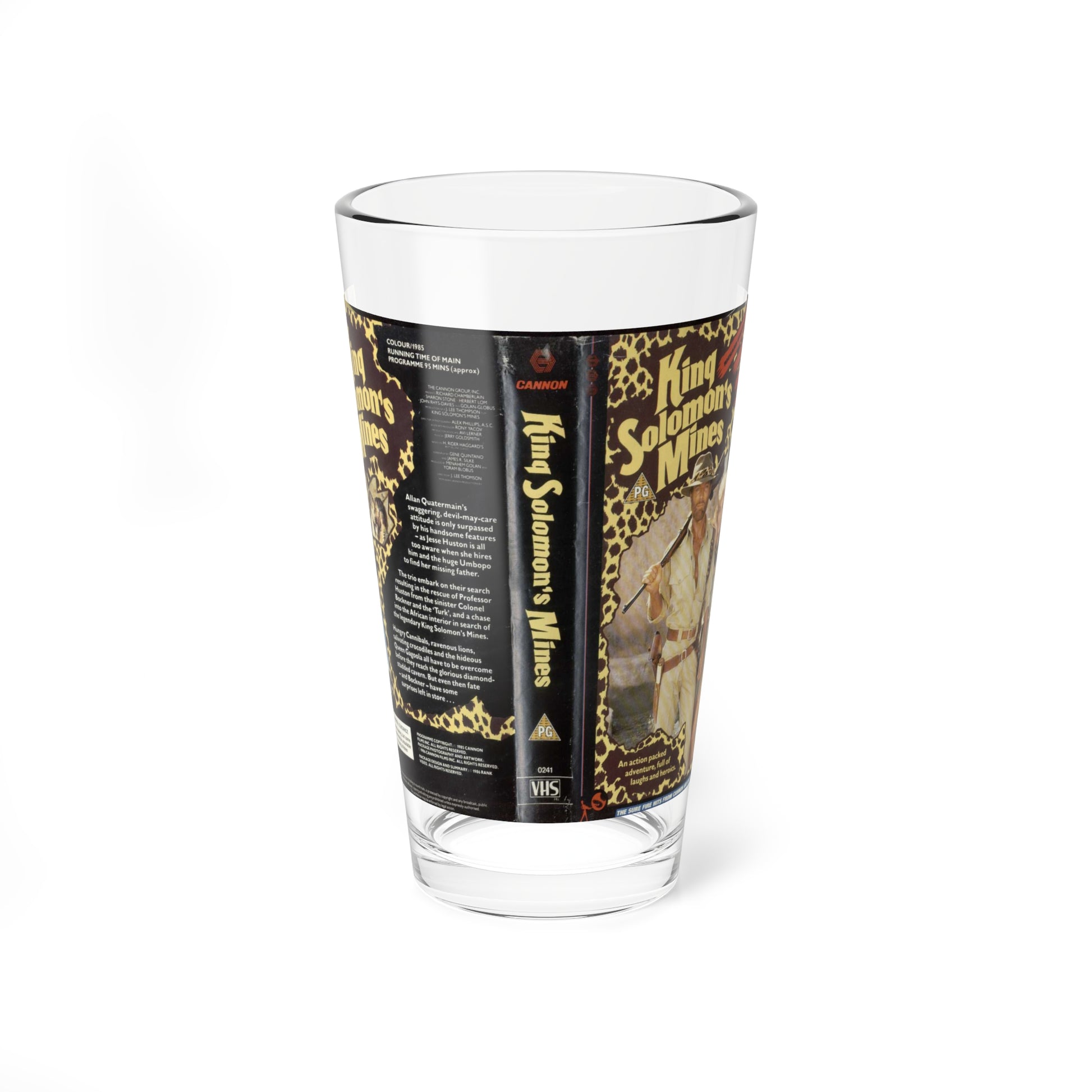 KING SOLOMONS MINES (VHS COVER) Pint Glass 16oz-16oz-Go Mug Yourself