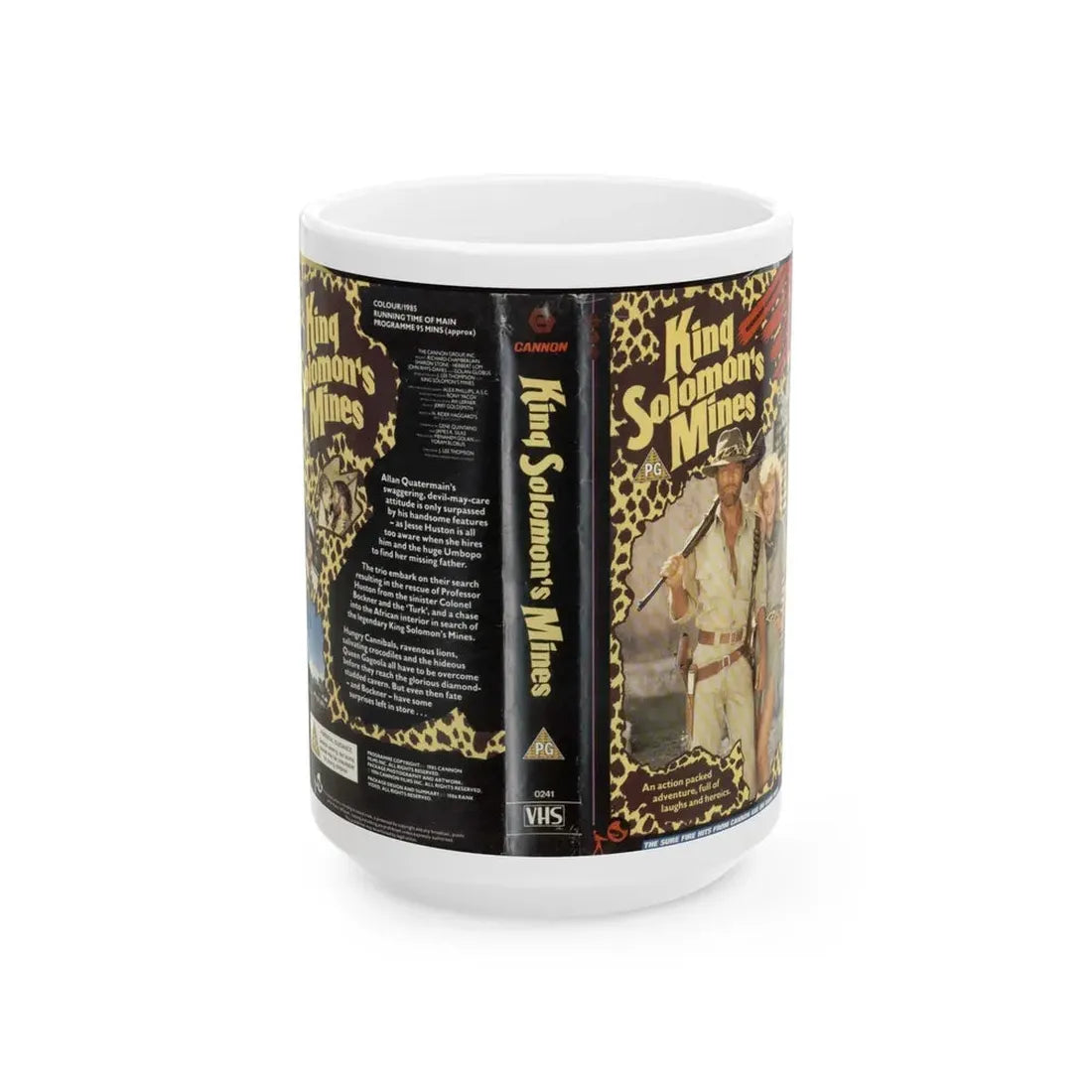 KING SOLOMONS MINES (VHS COVER) - White Coffee Mug 15oz - Go Mug Yourself