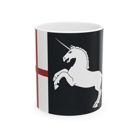KingDavidtheBuilderFlag (Georgia) White Coffee Mug-11oz-Go Mug Yourself