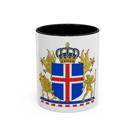 Kingdom of Iceland Coat of Arms - Accent Coffee Mug 11oz Black - Go Mug Yourself
