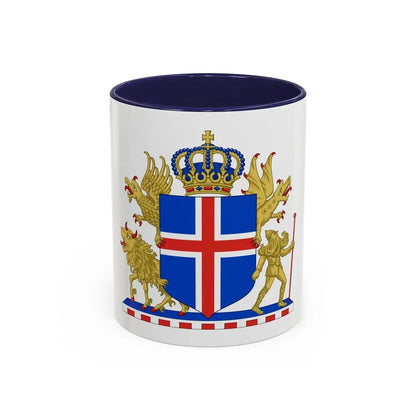 Kingdom of Iceland Coat of Arms - Accent Coffee Mug 11oz Navy - Go Mug Yourself