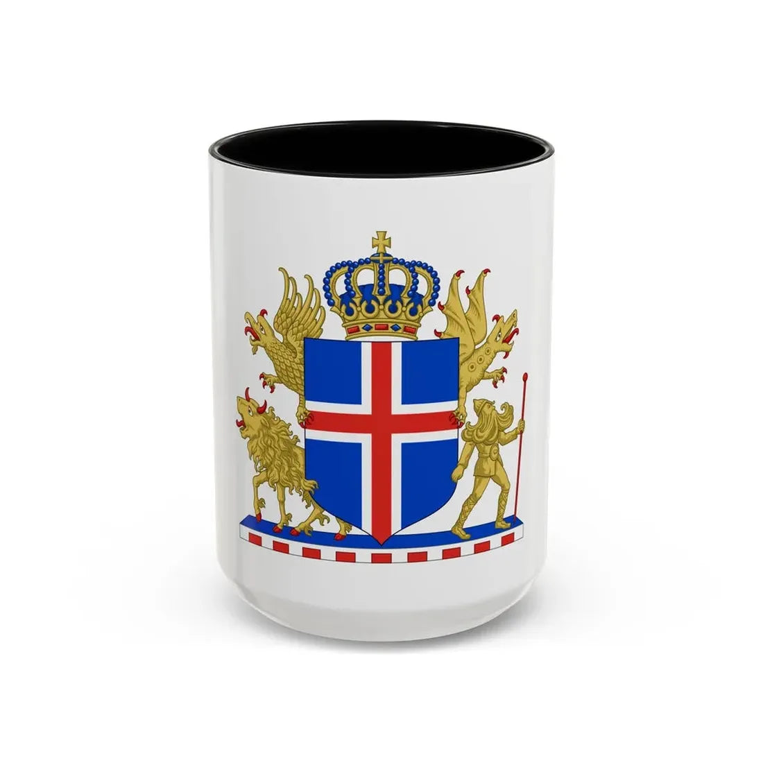 Kingdom of Iceland Coat of Arms - Accent Coffee Mug 15oz Black - Go Mug Yourself