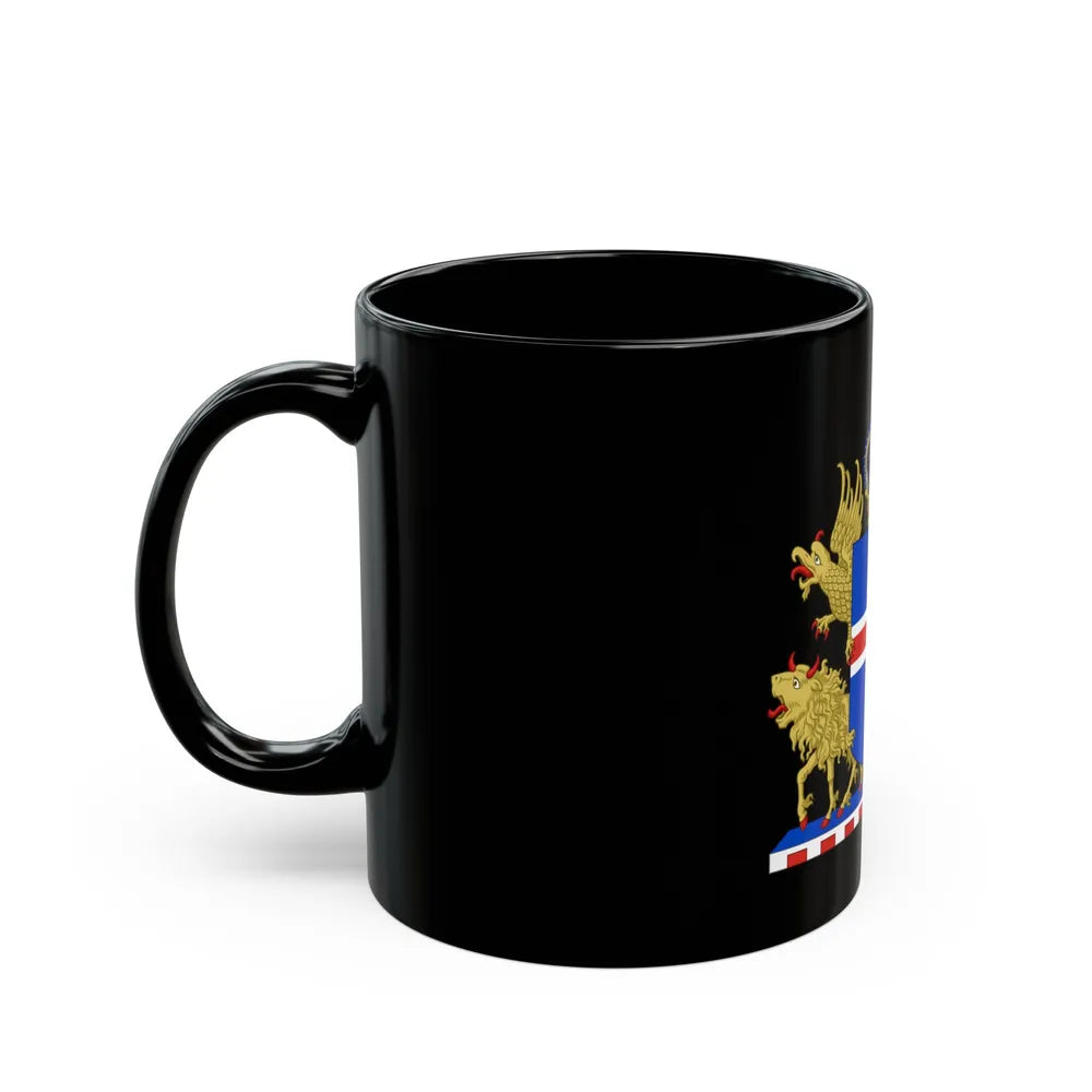 Kingdom of Iceland Coat of Arms - Black Coffee Mug-Go Mug Yourself