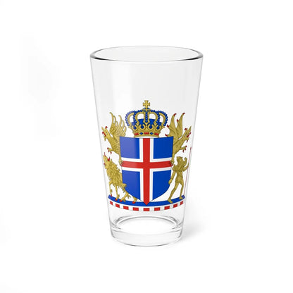 Kingdom of Iceland Coat of Arms - Pint Glass 16oz-16oz-Go Mug Yourself