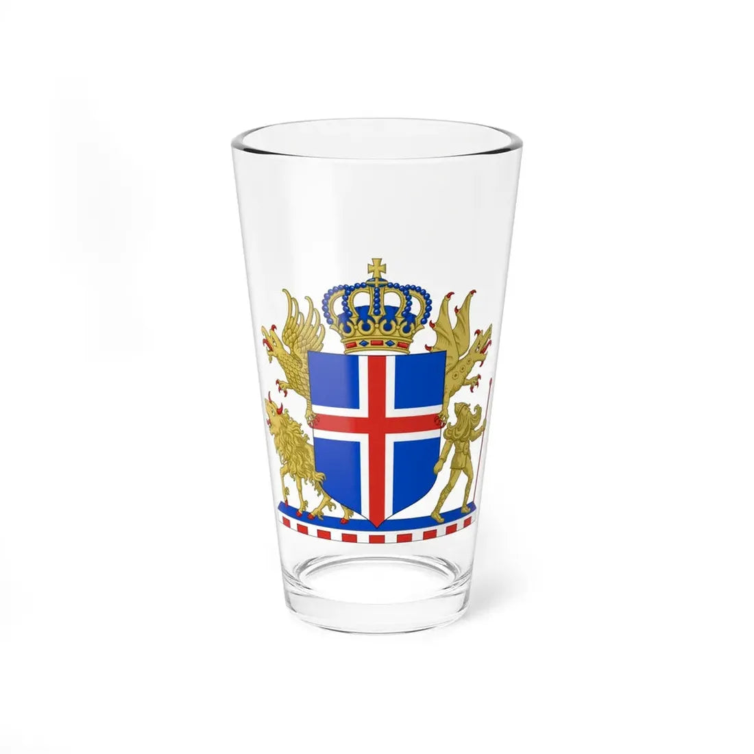 Kingdom of Iceland Coat of Arms - Pint Glass 16oz 16oz - Go Mug Yourself