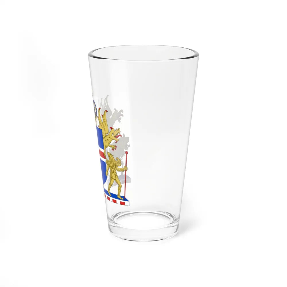 Kingdom of Iceland Coat of Arms - Pint Glass 16oz-Go Mug Yourself