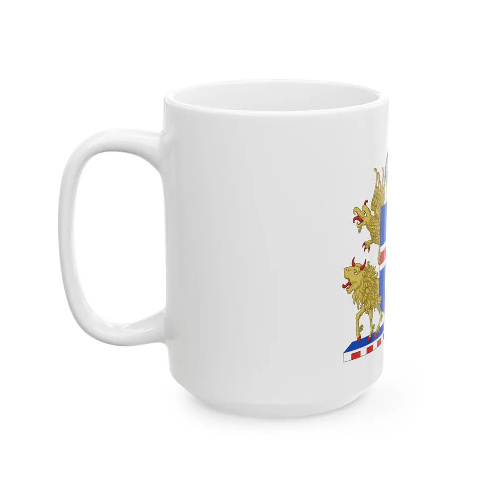 Kingdom of Iceland Coat of Arms - White Coffee Mug-Go Mug Yourself