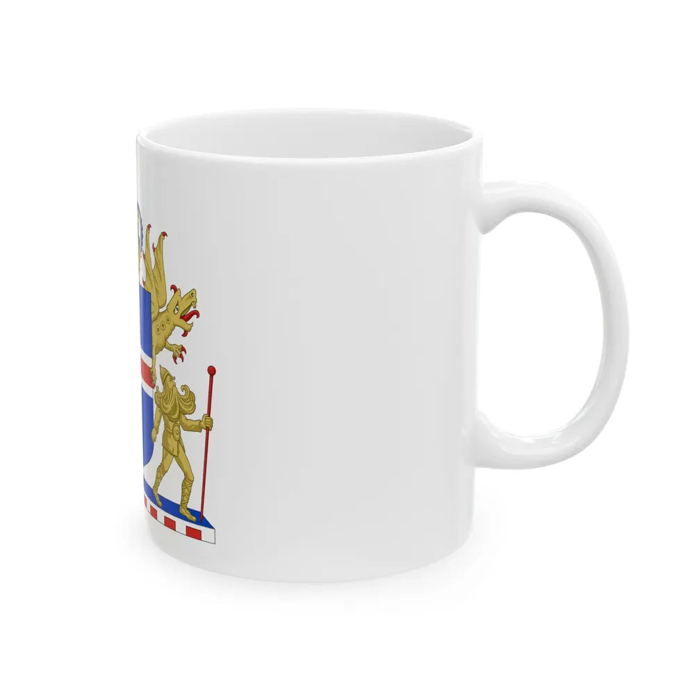 Kingdom of Iceland Coat of Arms - White Coffee Mug-Go Mug Yourself