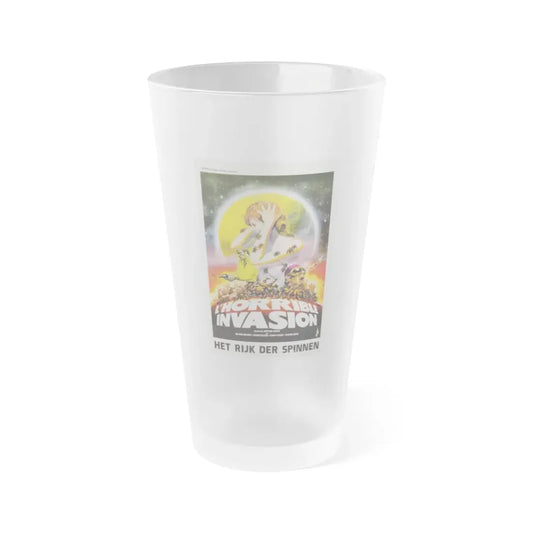 KINGDOM OF THE SPIDERS (BELGIAN) 1977 Movie Poster - Frosted Pint Glass 16oz 16oz Frosted - Go Mug Yourself