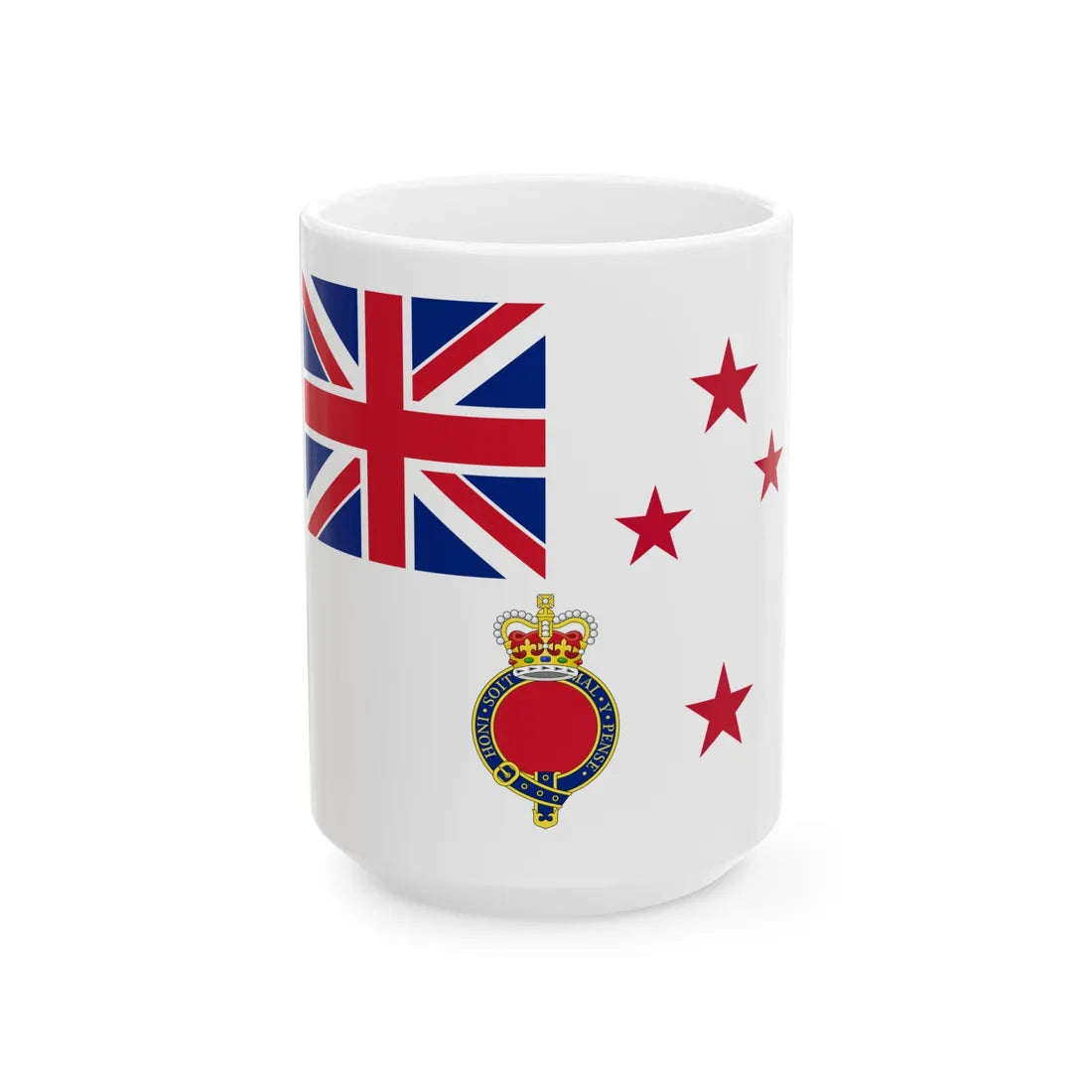 Kings Colour for Royal New Zealand Navy (New Zealand) White Coffee Mug 15oz - Go Mug Yourself