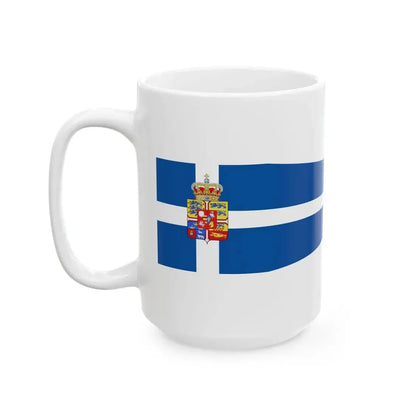 Kings Pennant of Greece (Greece) White Coffee Mug - Go Mug Yourself