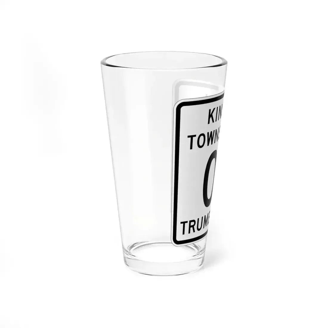 Kinsman Township Trumbull County Ohio route shield template (Ohio) (Road Sign) Pint Glass 16oz - Go Mug Yourself