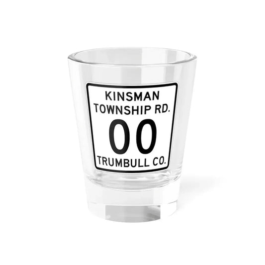 Kinsman Township Trumbull County Ohio route shield template (Ohio) (Road Sign) Shot Glass 1.5oz 1.5oz - Go Mug Yourself