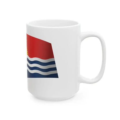 Kiribati Flag - iconic waving (Kiribati) White Coffee Mug - Go Mug Yourself