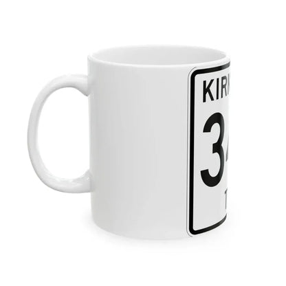 Kirkwood Township Route 343 Belmont County Ohio (Ohio) (Road Sign) White Coffee Mug - Go Mug Yourself