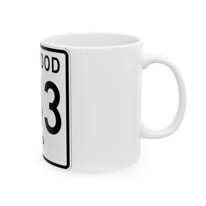Kirkwood Township Route 343 Belmont County Ohio (Ohio) (Road Sign) White Coffee Mug - Go Mug Yourself