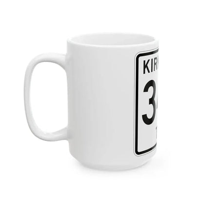 Kirkwood Township Route 343 Belmont County Ohio (Ohio) (Road Sign) White Coffee Mug - Go Mug Yourself