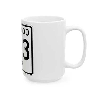 Kirkwood Township Route 343 Belmont County Ohio (Ohio) (Road Sign) White Coffee Mug - Go Mug Yourself