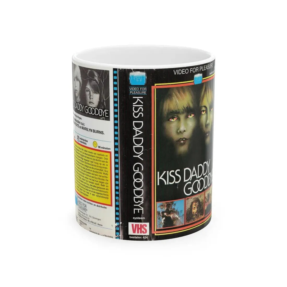 KISS DADDY GOODBYE (VHS COVER) - White Coffee Mug 11oz - Go Mug Yourself