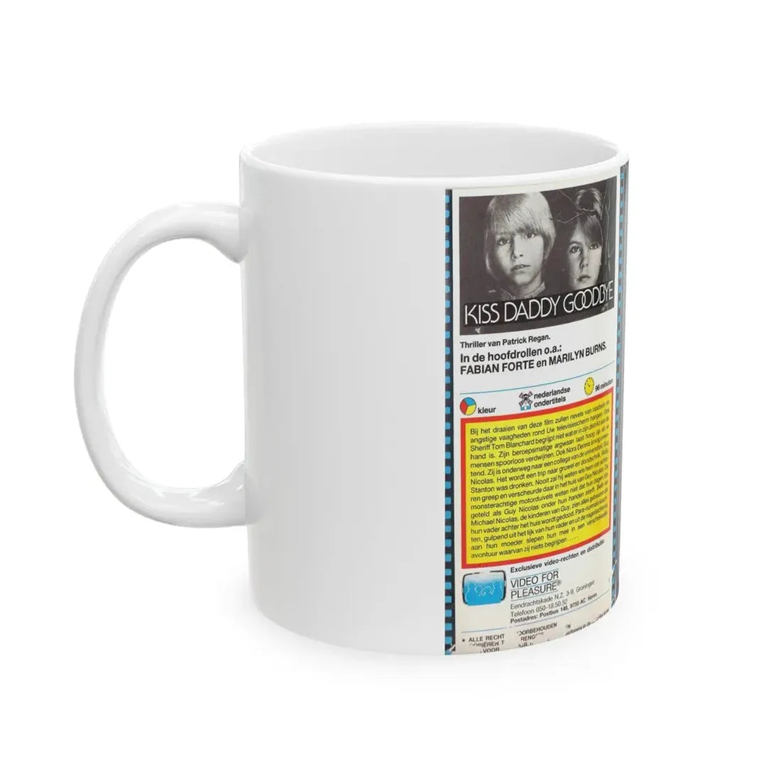 KISS DADDY GOODBYE (VHS COVER) - White Coffee Mug - Go Mug Yourself