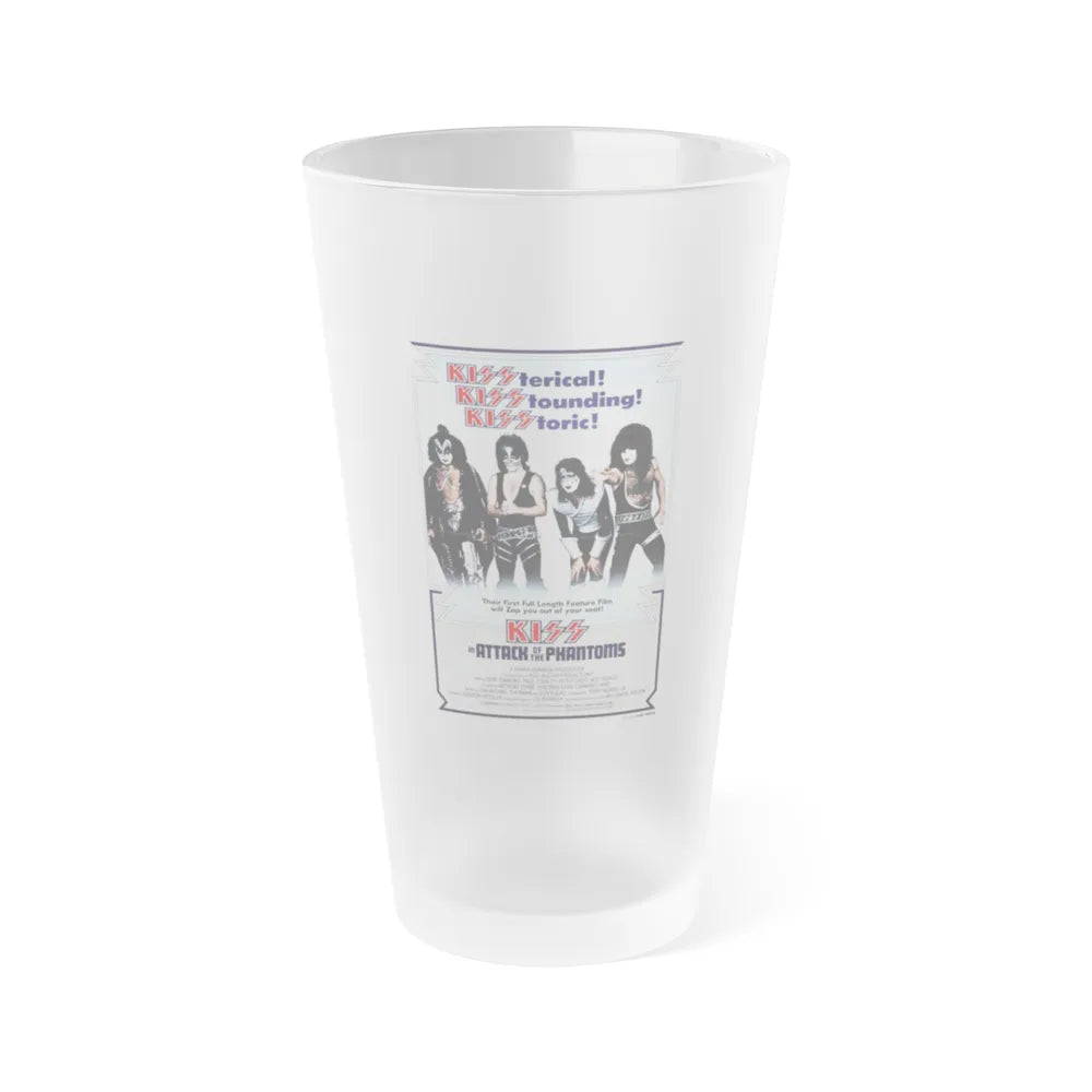 KISS IN ATTACK OF THE PHANTOMS (KISS MEETS THE PHANTOM OF THE PARK) 1978 Movie Poster - Frosted Pint Glass 16oz-16oz-Frosted-Go Mug Yourself