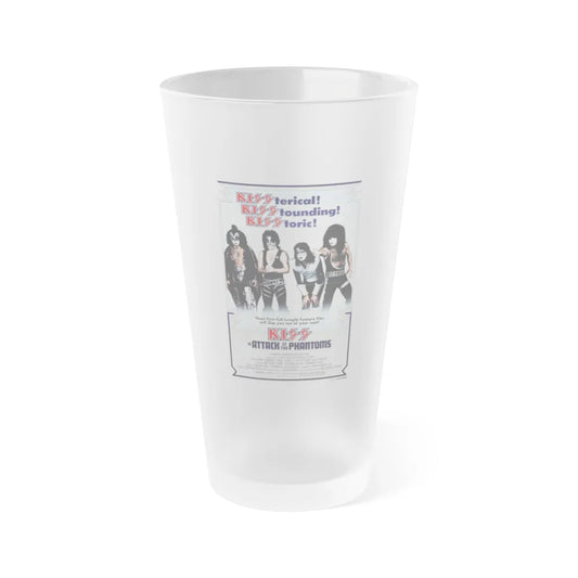 KISS IN ATTACK OF THE PHANTOMS (KISS MEETS THE PHANTOM OF THE PARK) 1978 Movie Poster - Frosted Pint Glass 16oz-16oz-Frosted-Go Mug Yourself