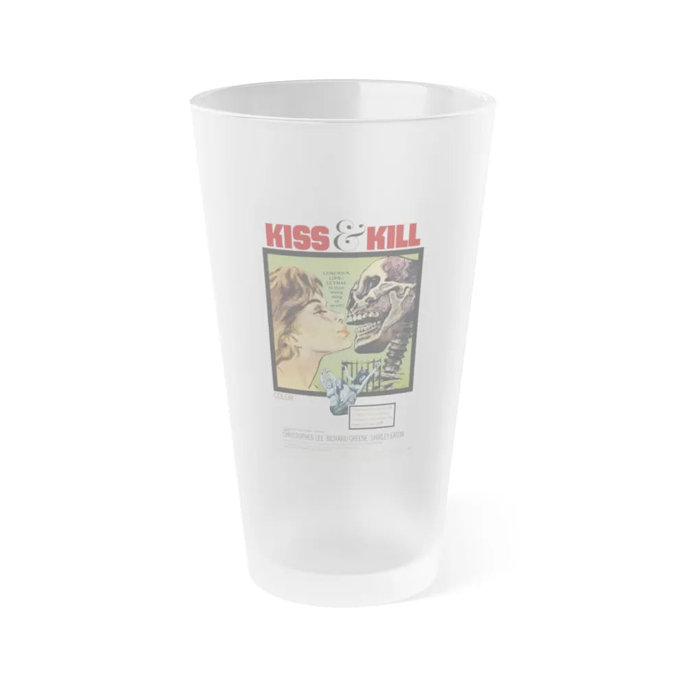 KISS & KILL 1969 Movie Poster - Frosted Pint Glass 16oz-16oz-Frosted-Go Mug Yourself