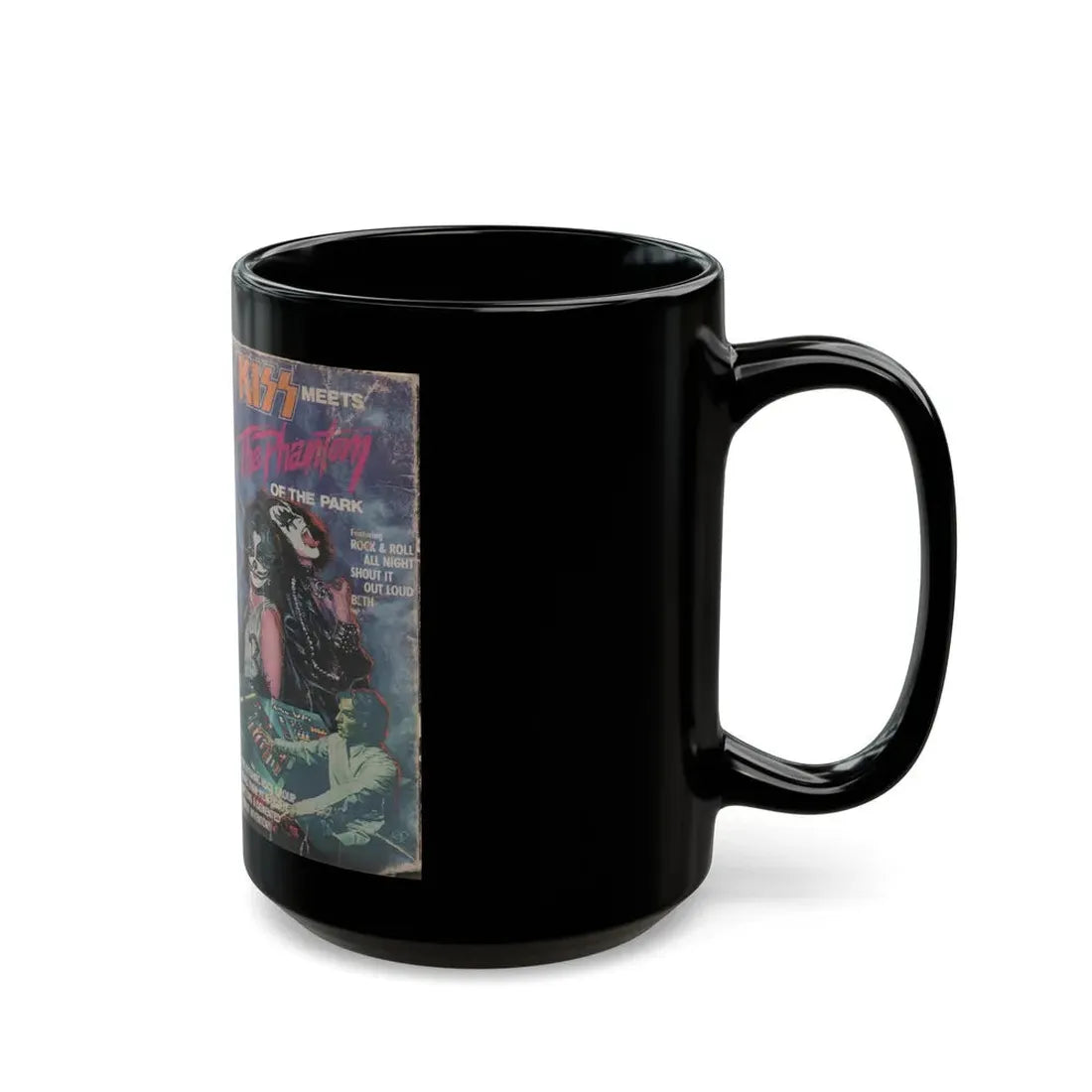KISS MEETS THE PHANTOM OF THE PARK (VHS COVER) - Black Coffee Mug - Go Mug Yourself