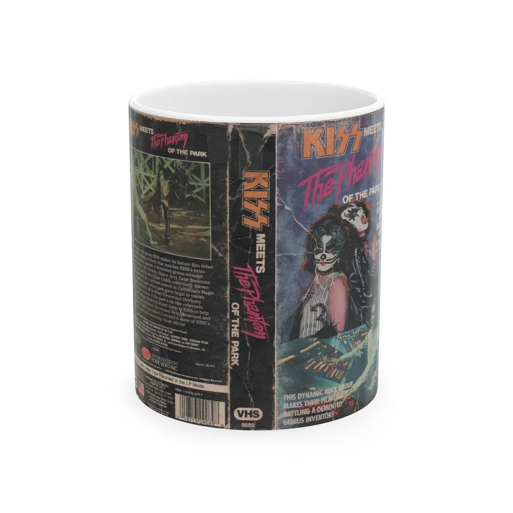 KISS MEETS THE PHANTOM OF THE PARK (VHS COVER) - White Coffee Mug-11oz-Go Mug Yourself