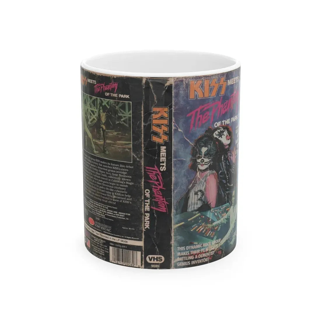 KISS MEETS THE PHANTOM OF THE PARK (VHS COVER) - White Coffee Mug 11oz - Go Mug Yourself