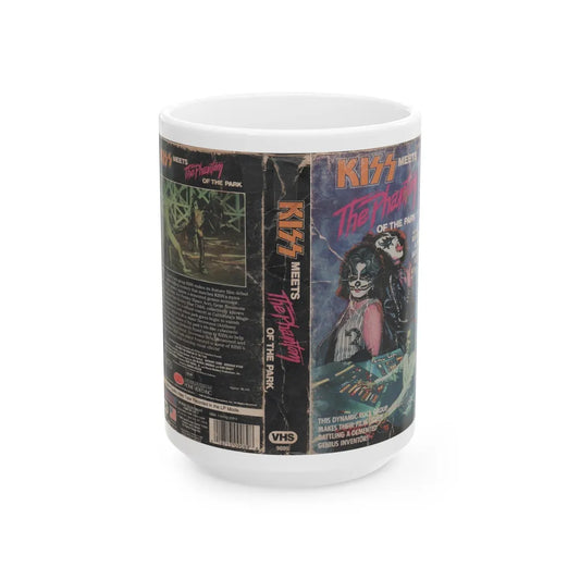 KISS MEETS THE PHANTOM OF THE PARK (VHS COVER) - White Coffee Mug-15oz-Go Mug Yourself