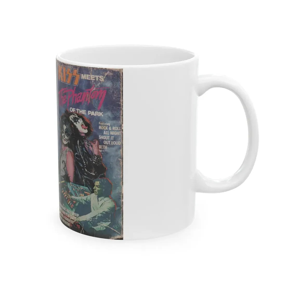 KISS MEETS THE PHANTOM OF THE PARK (VHS COVER) - White Coffee Mug - Go Mug Yourself