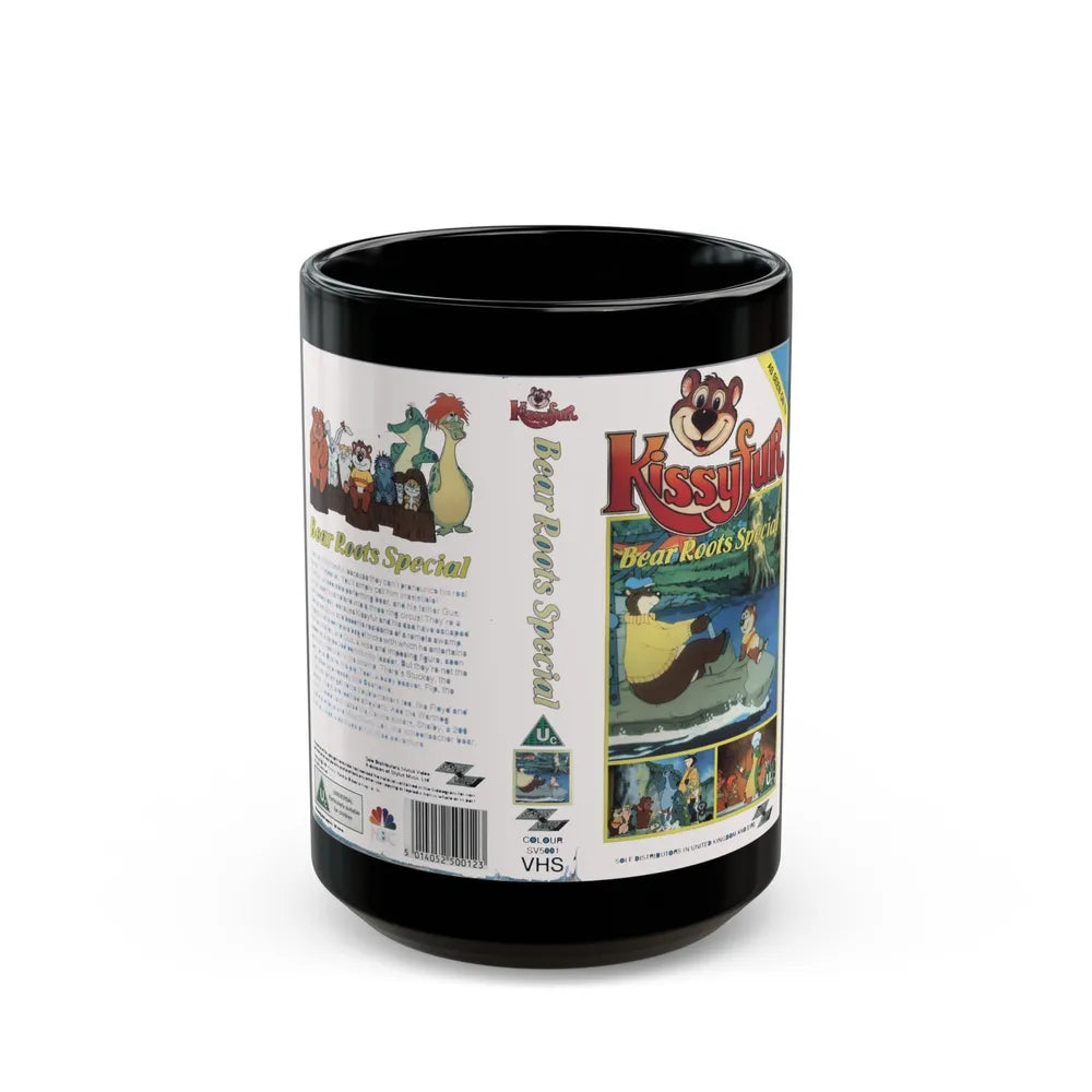 KISSYFUR BEAR ROOTS SPECIAL (VHS COVER) - Black Coffee Mug-15oz-Go Mug Yourself