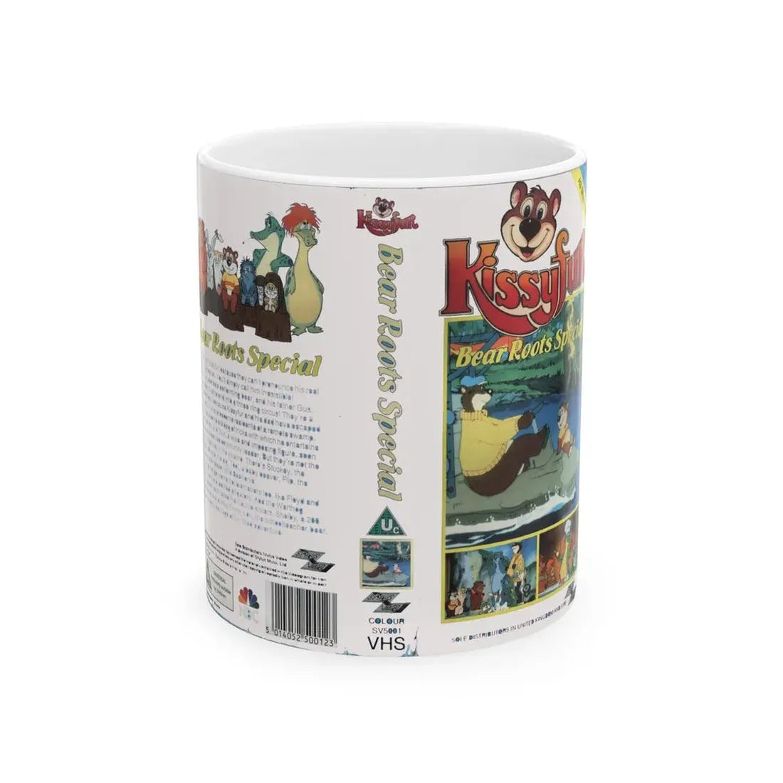KISSYFUR BEAR ROOTS SPECIAL (VHS COVER) - White Coffee Mug 11oz - Go Mug Yourself