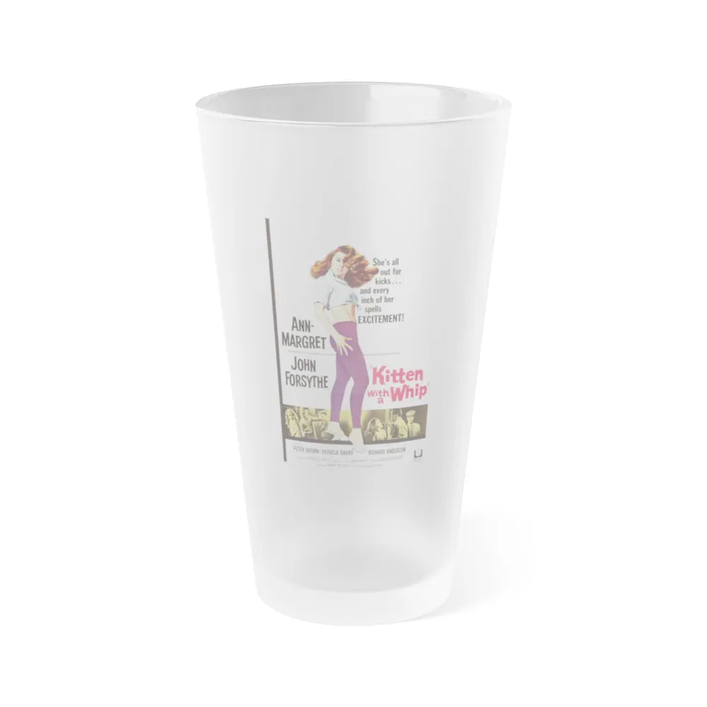 KITTEN WITH A WHIP 1964 Movie Poster - Frosted Pint Glass 16oz-16oz-Frosted-Go Mug Yourself