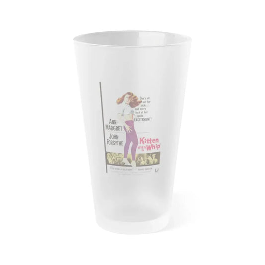 KITTEN WITH A WHIP 1964 Movie Poster - Frosted Pint Glass 16oz 16oz Frosted - Go Mug Yourself