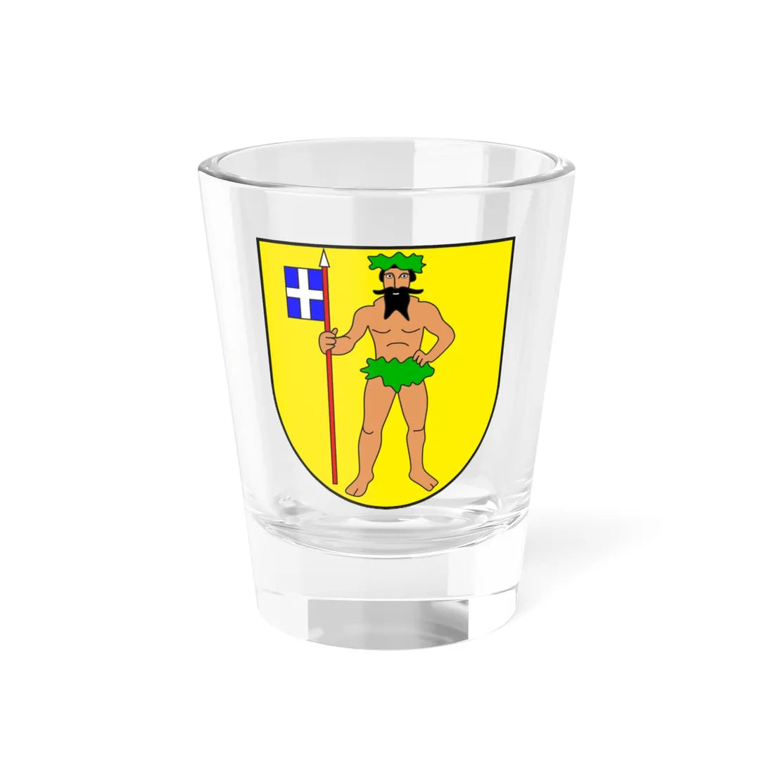 Klosters-Serneus wappen (Switzerland) (Coat of Arms) Shot Glass 1.5oz 1.5oz - Go Mug Yourself