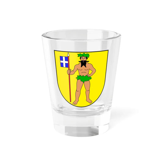 Klosters-Serneus wappen (Switzerland) (Coat of Arms) Shot Glass 1.5oz 1.5oz - Go Mug Yourself