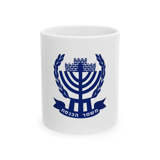 Knesset Guard Flag (Israel) White Coffee Mug 11oz - Go Mug Yourself