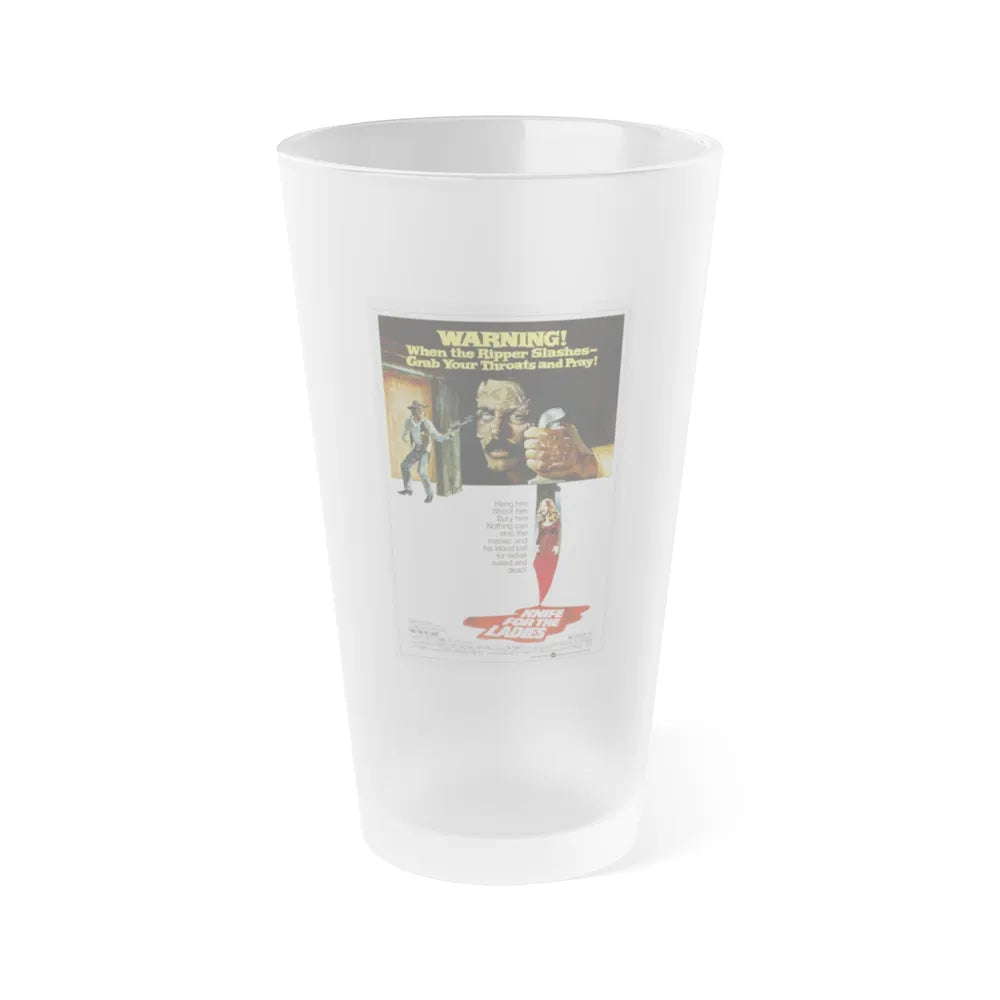 KNIFE FOR THE LADIES 1974 Movie Poster - Frosted Pint Glass 16oz-16oz-Frosted-Go Mug Yourself