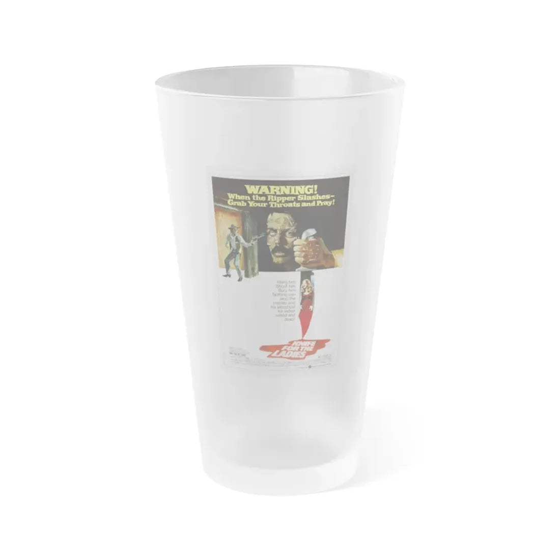 KNIFE FOR THE LADIES 1974 Movie Poster - Frosted Pint Glass 16oz 16oz Frosted - Go Mug Yourself