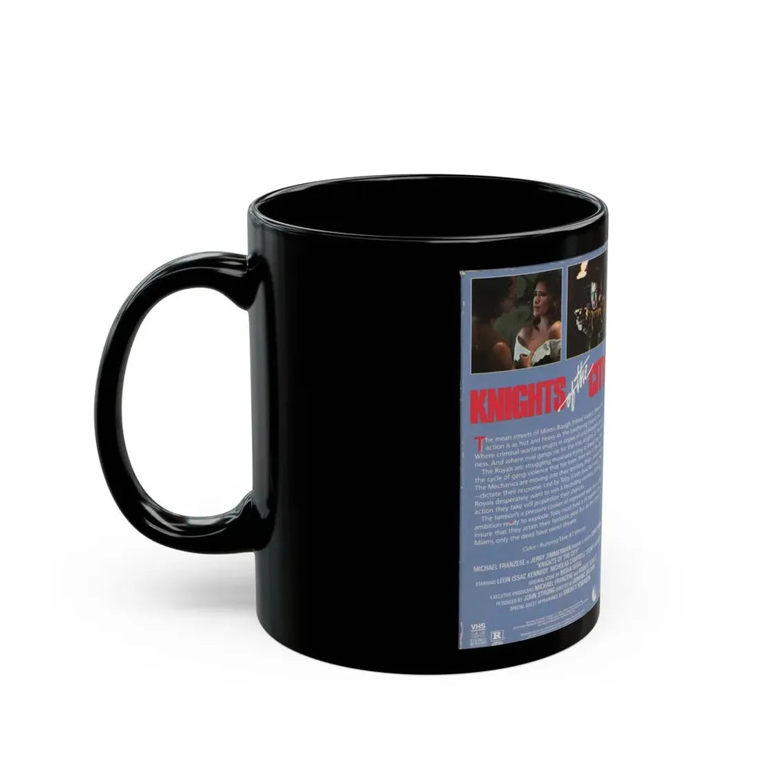 KNIGHTS OF THE CITY (VHS COVER) - Black Coffee Mug - Go Mug Yourself